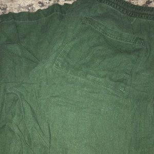 Green Linen Pants